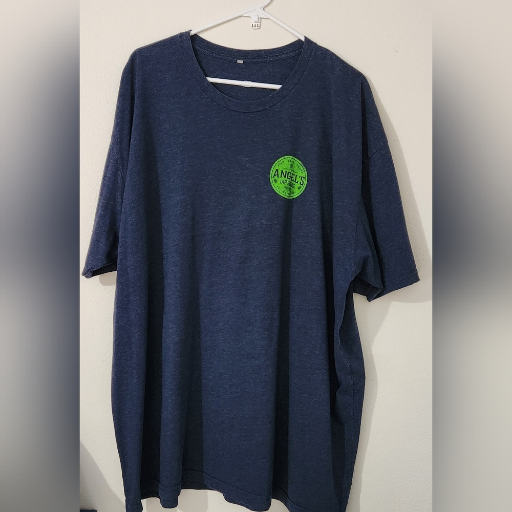 ANGELs Tap House Brewery Blue SS T-shirt Green Lettering Size 2XL-3XL(no tag)